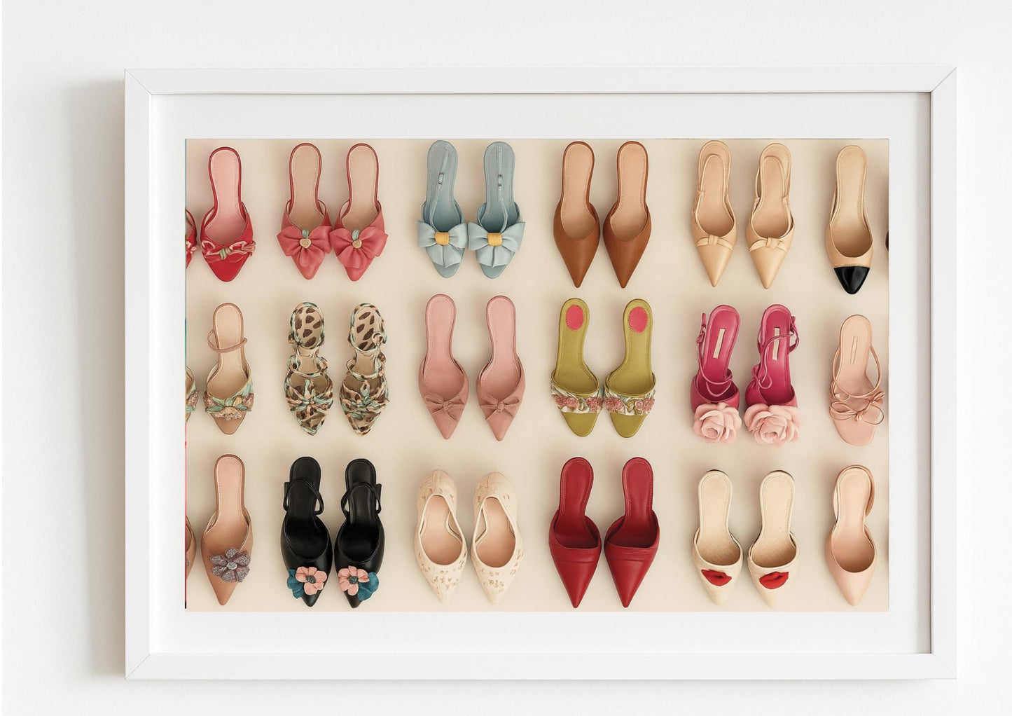 Luxury Shoe Collection Art Print – Chic Modern Wall Art