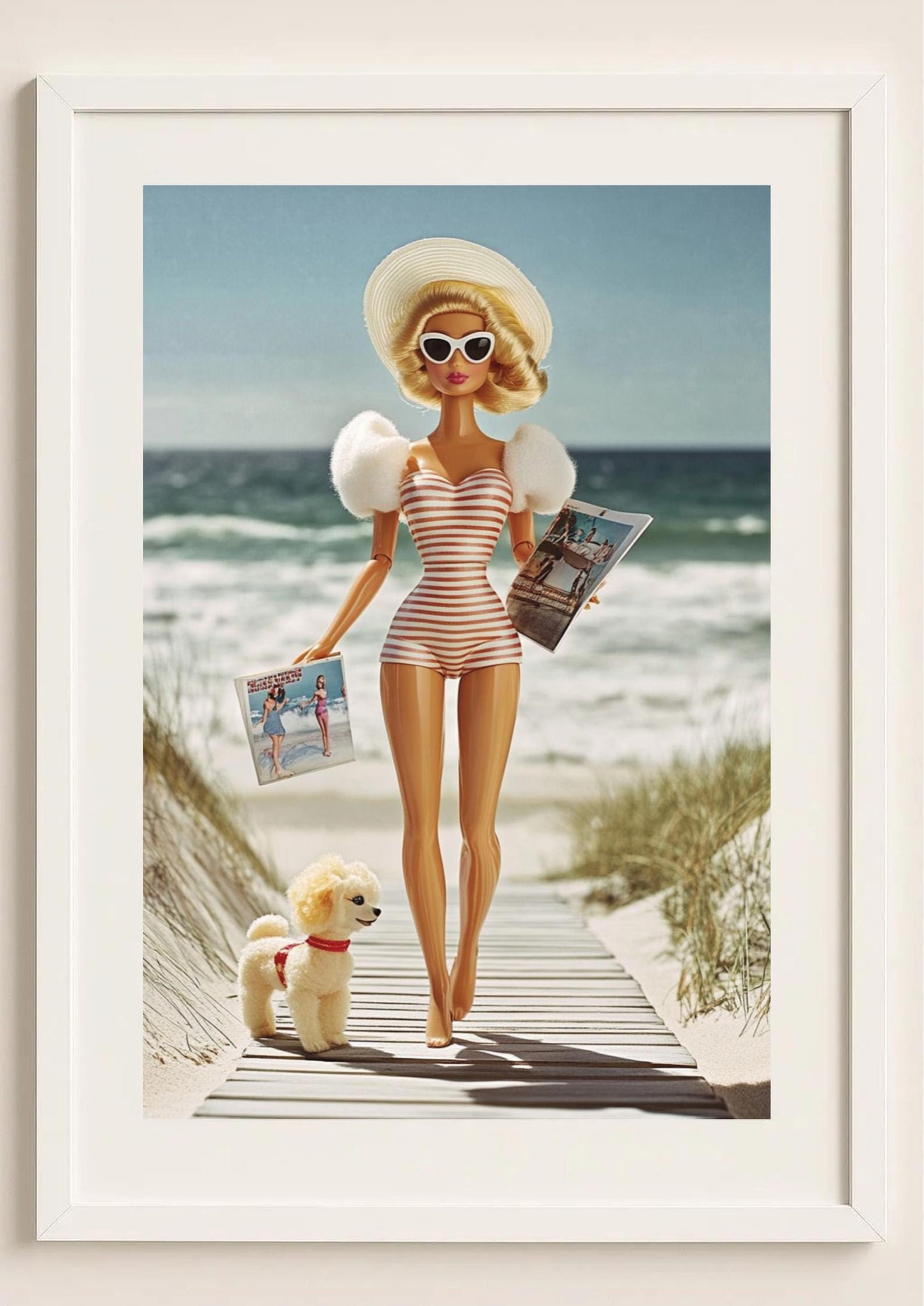 Coastal Muse Art Print – Slim Aarons Inspired Seaside Glamour
