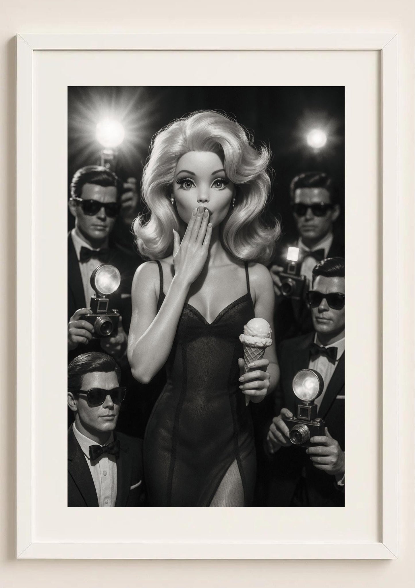 The Starlet Art Print – Black & White Hollywood Glamour Wall Art