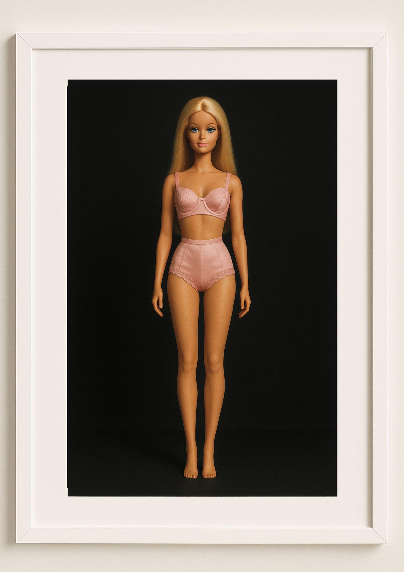 Vintage-Inspired Fashion Portrait Art Print – Minimalist Retro Wall Decor