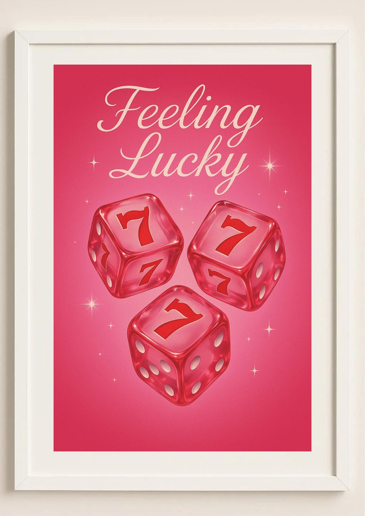 Feeling Lucky Art Print – Retro Glam Wall Art