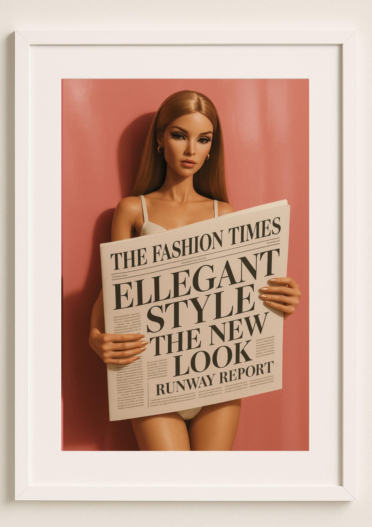 The New Look Art Print – Elegant Fashion Editorial Wall Decor