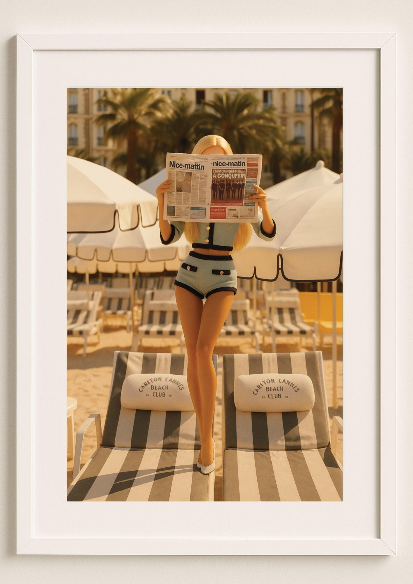French Riviera Glamour Art Print – Slim Aarons Inspired Coastal Wall Art