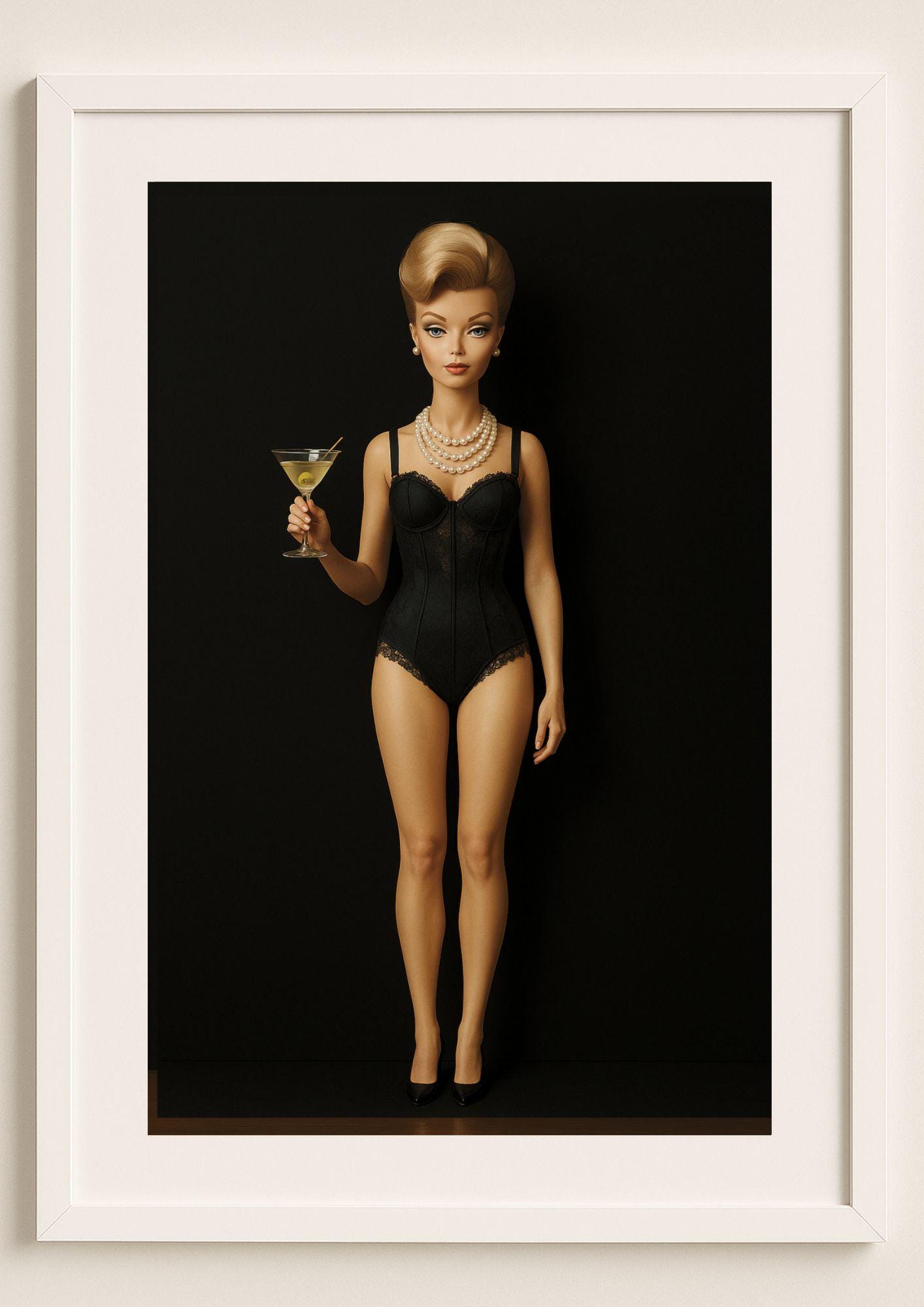 Evening Martini Art Print – Vintage Glamour Inspired Modern Wall Art