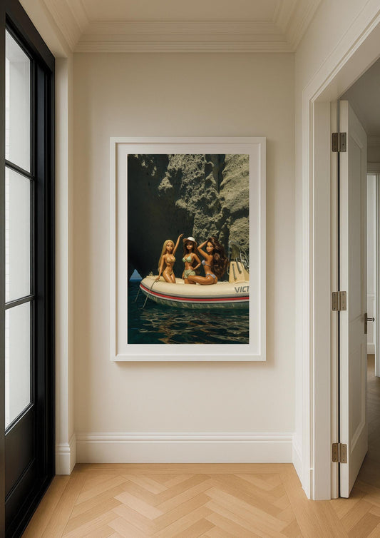 Yacht Girls Art Print – Slim Aarons Inspired Luxury Coastal Wall Art