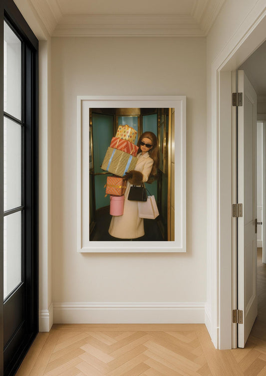 The Shopper Art Print – Mid-Century Glamour Fashion Wall Art