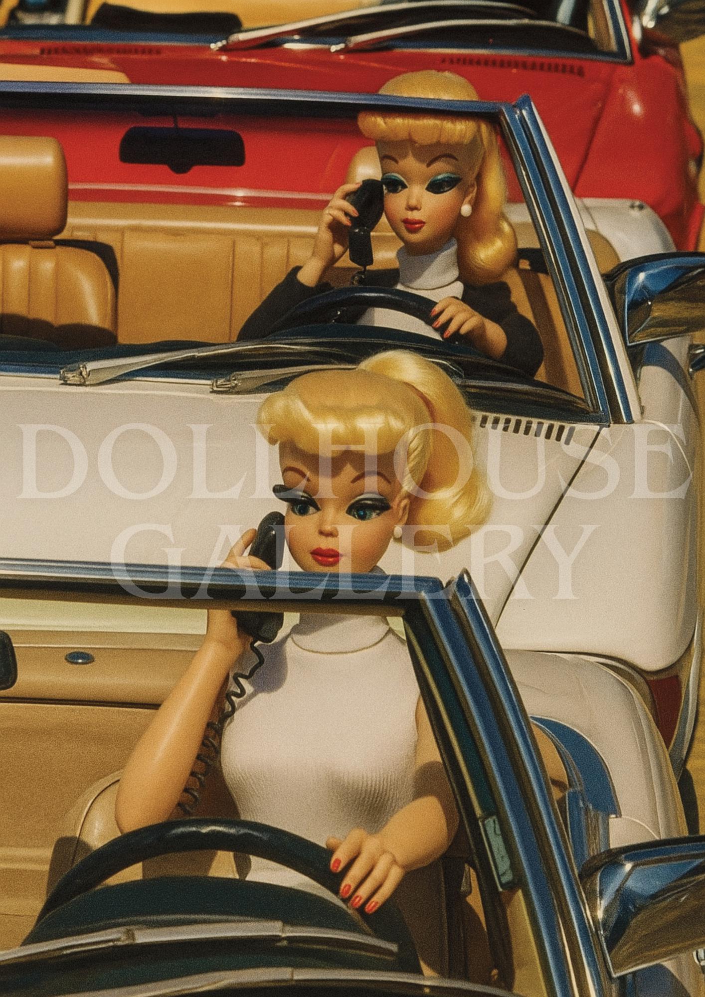 Convertible Girls Art Print – Slim Aarons Inspired Vintage Glam Wall Art