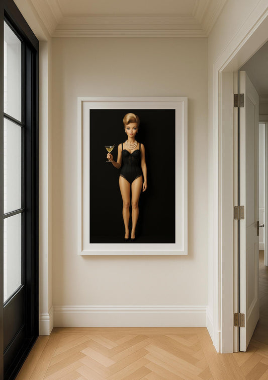 Evening Martini Art Print – Vintage Glamour Inspired Modern Wall Art