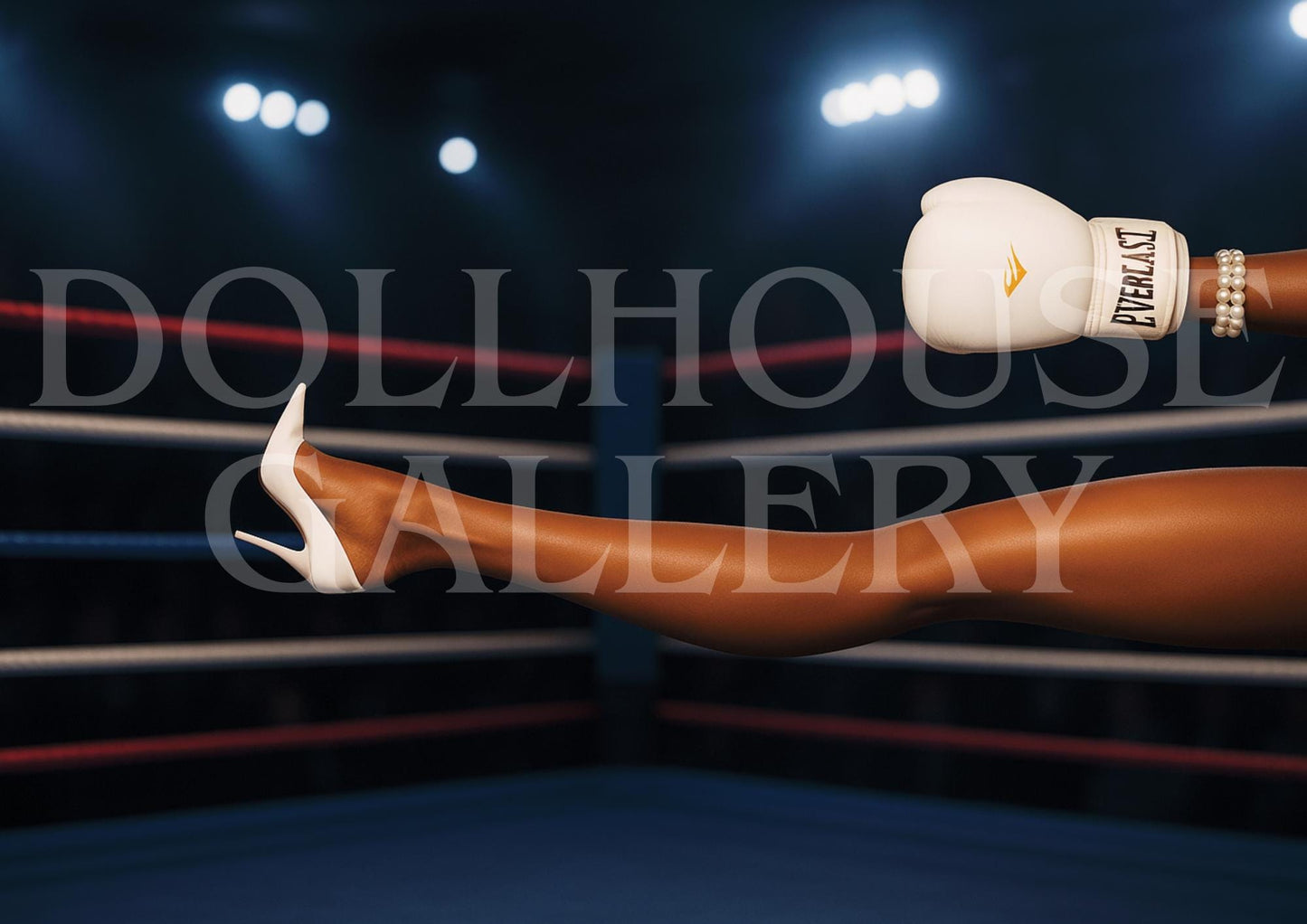 Boxing Ring Wall Art – Empowering Feminine Fashion Print