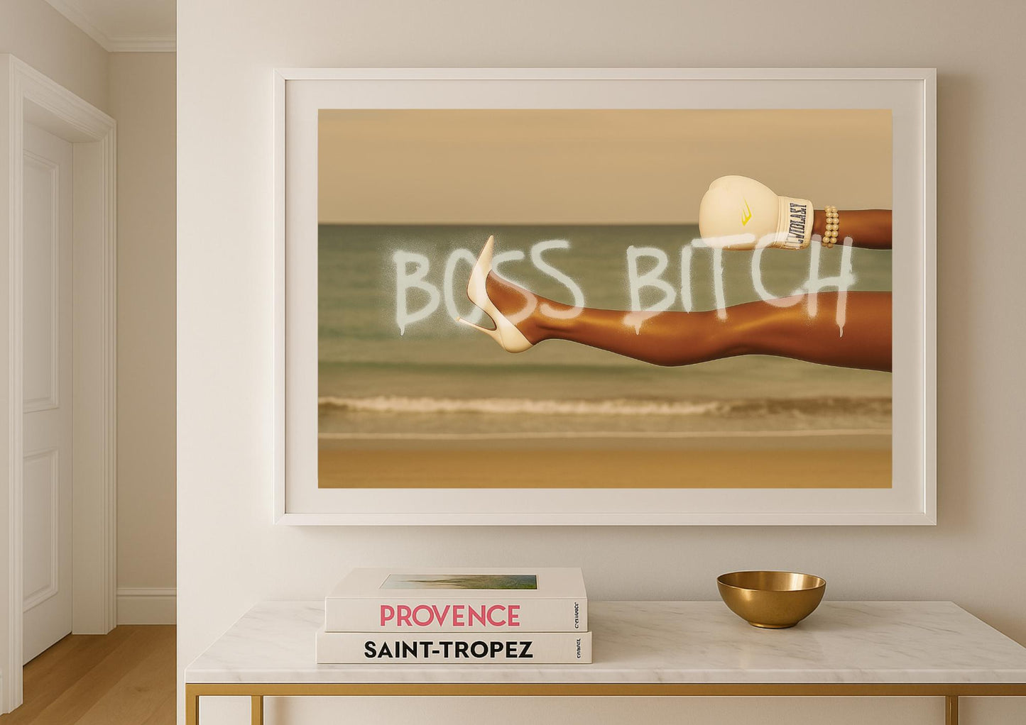 Boss Bitch Art Print – Modern Empowerment Feminist Wall Art