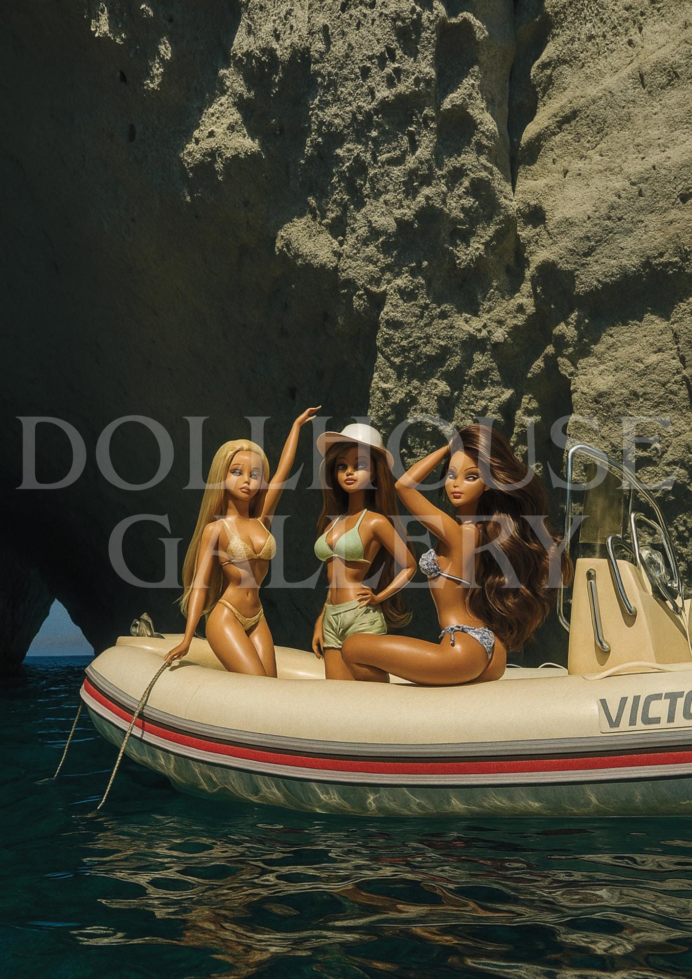 Yacht Girls Art Print – Slim Aarons Inspired Luxury Coastal Wall Art
