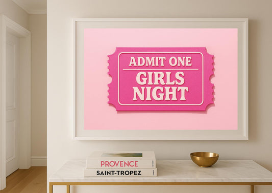 Girls Night Art Print – Pop Art Wall Decor