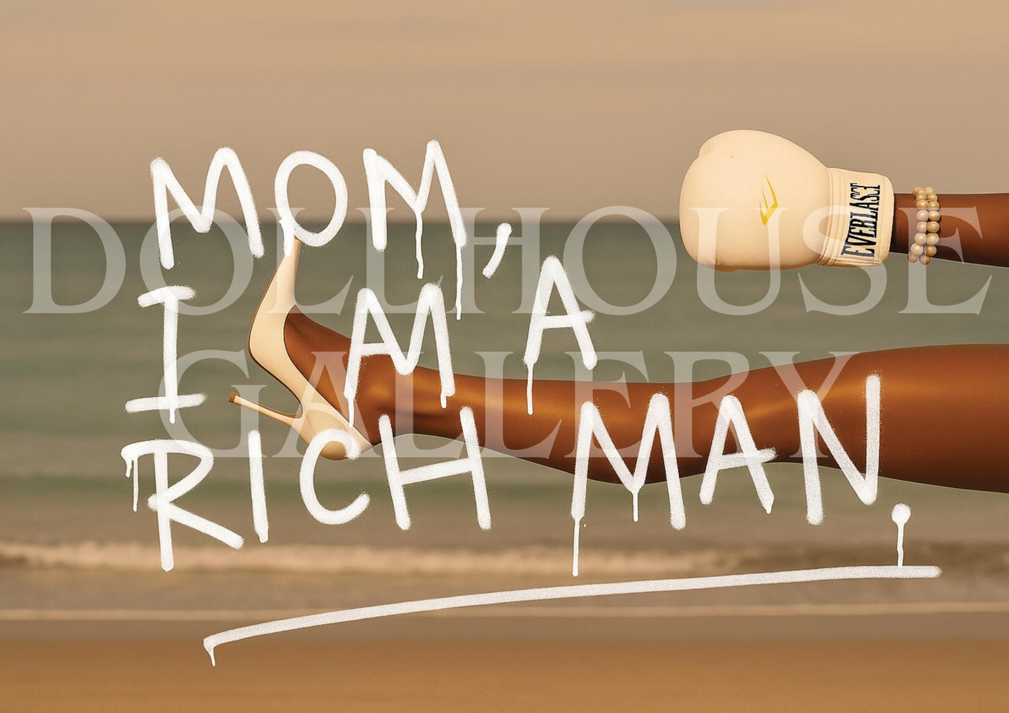 Mom, I’m a Rich Man Art Print – Modern Feminist Pop Art Wall Decor