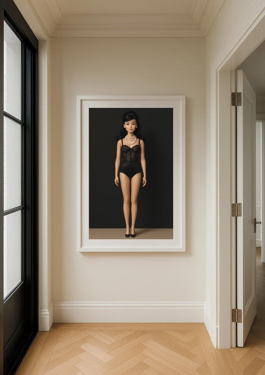 Noir Grace Art Print – Modern Fashion Portrait Wall Art