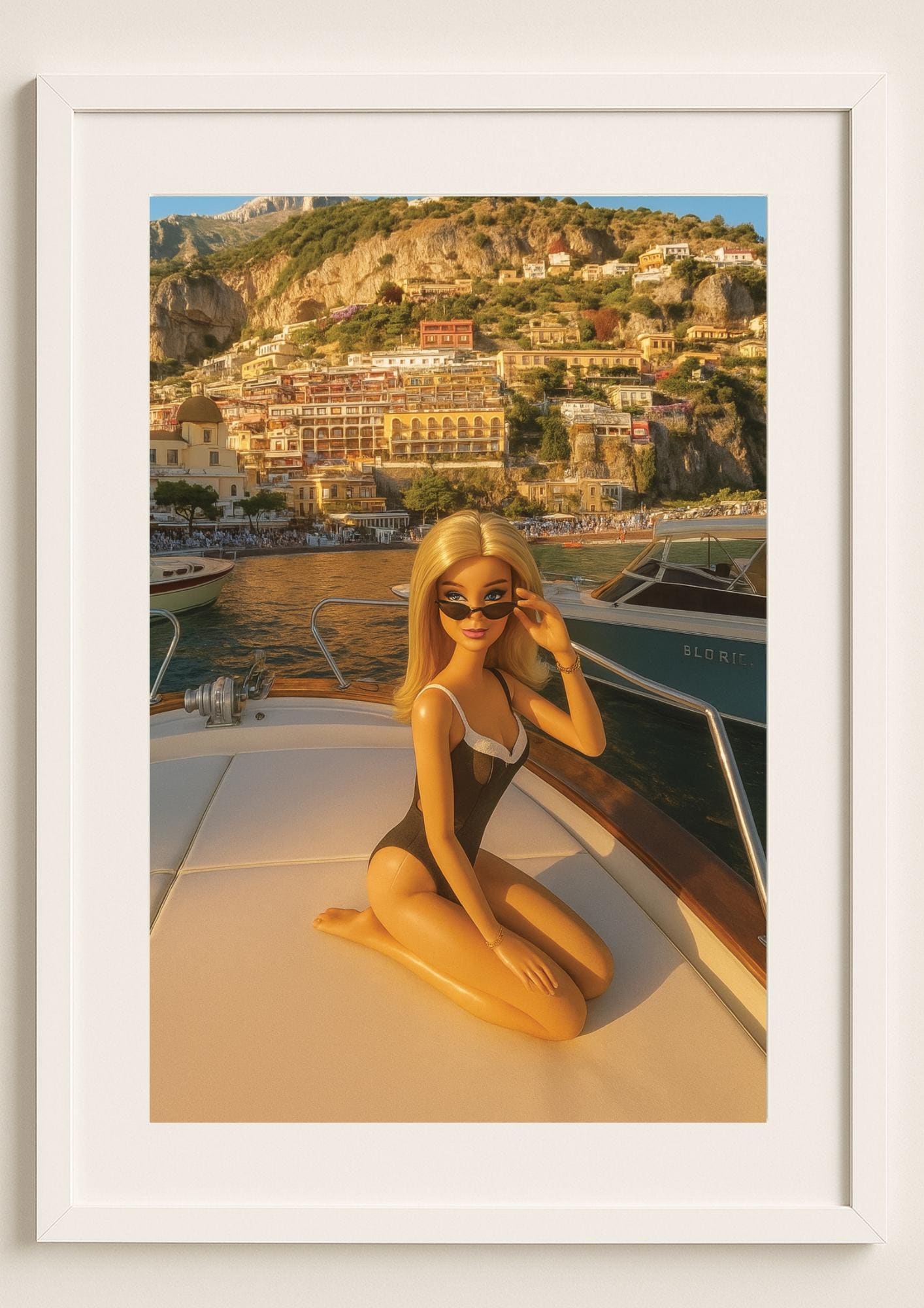 Amalfi Coast Glamour Art Print – Slim Aarons Inspired Luxury Wall Art