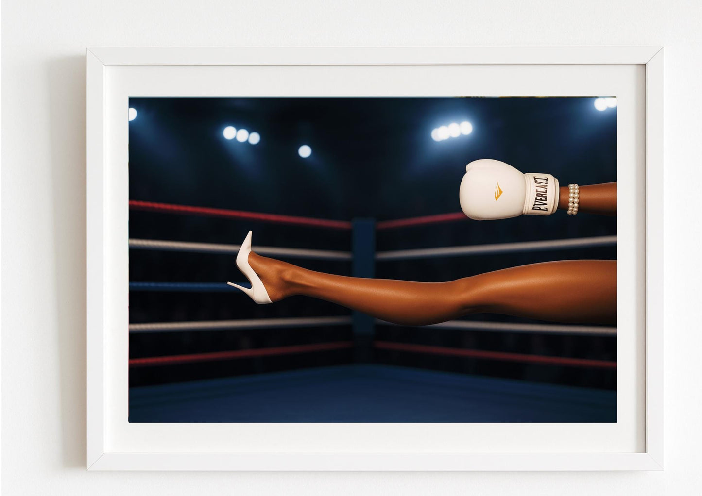 Boxing Ring Wall Art – Empowering Feminine Fashion Print
