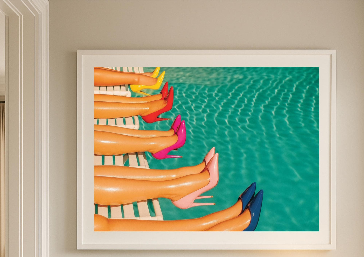 Poolside Heels Art Print – Slim Aarons Inspired Fashion Wall Decor