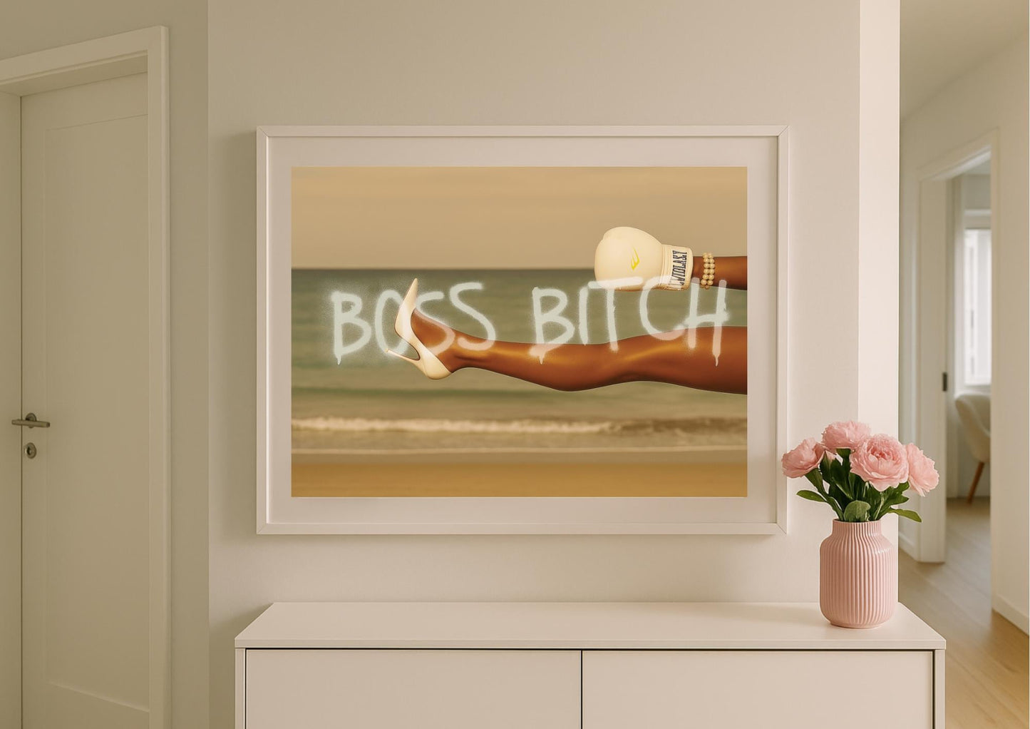 Boss Bitch Art Print – Modern Empowerment Feminist Wall Art