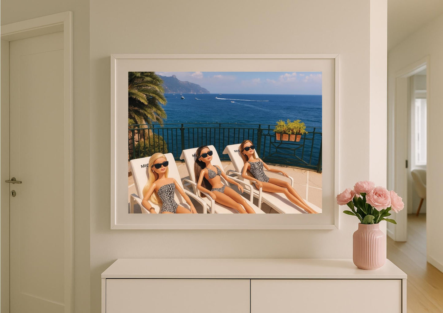 Vintage Coastal Chic Art Print – Slim Aarons Inspired Italian Riviera Scene