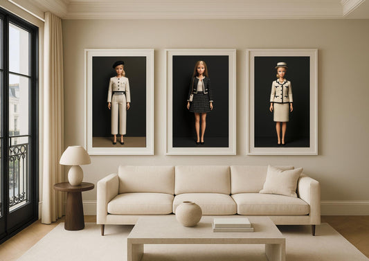 Couture Trio Art Print Set – Modern Fashion Minimalist Wall Art (Set of 3)