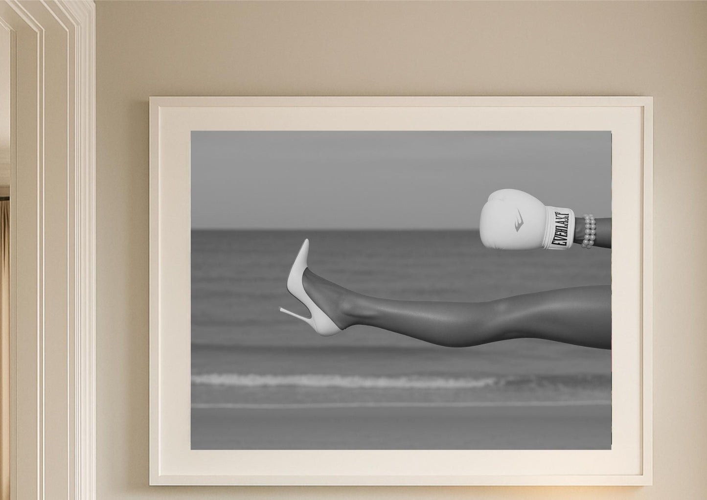 Modern Surrealism Art Print – Monochrome Fashion Photography Wall Art