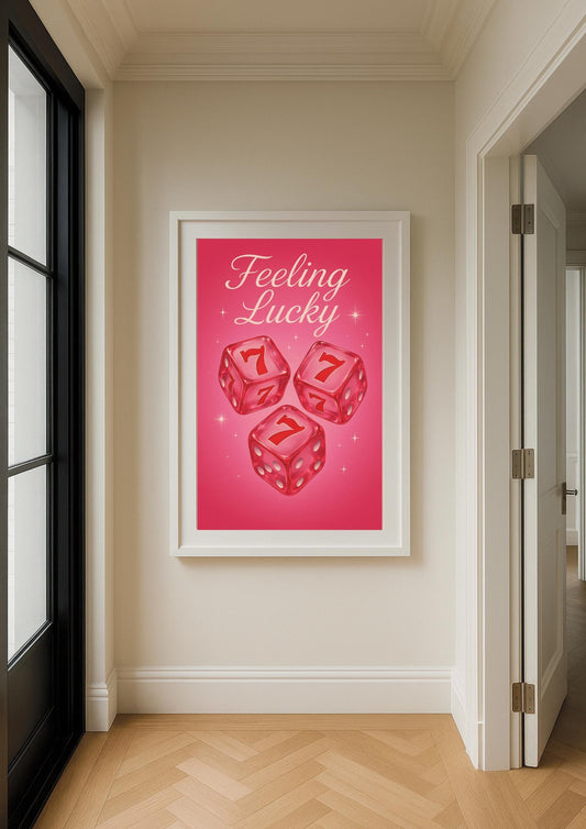 Feeling Lucky Art Print – Retro Glam Wall Art