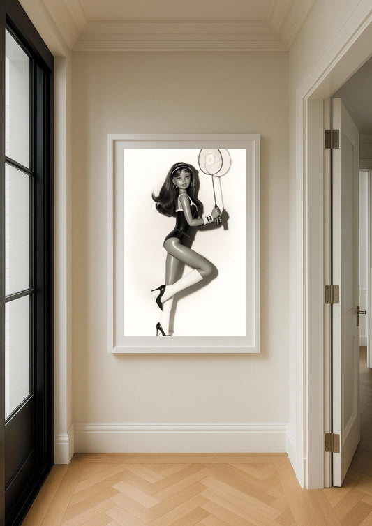 Vintage Tennis Muse Art Print – Retro Glamour Fashion Wall Art