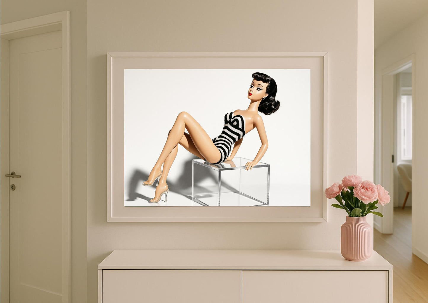 Vintage Fashion Icon Art Print – Retro Minimalist Wall Decor