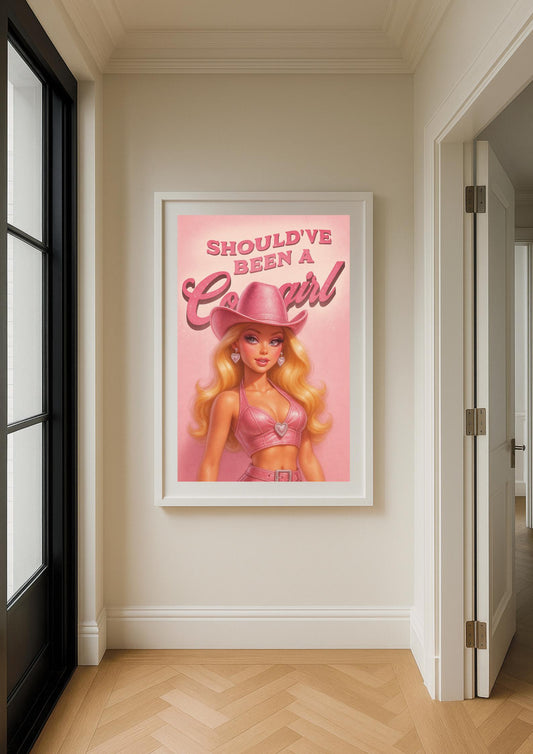 Should’ve Been a Cowgirl Art Print – Modern Western Glam Wall Art