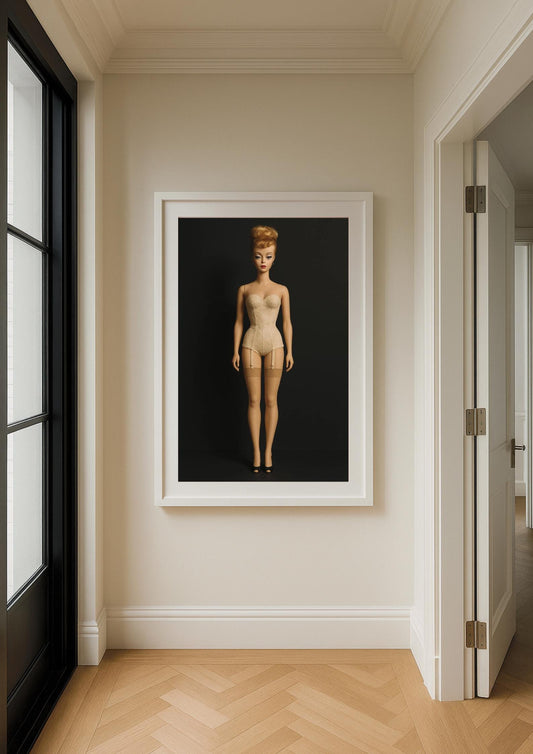 Golden Hour Muse Art Print – Vintage Minimalist Portrait Wall Art