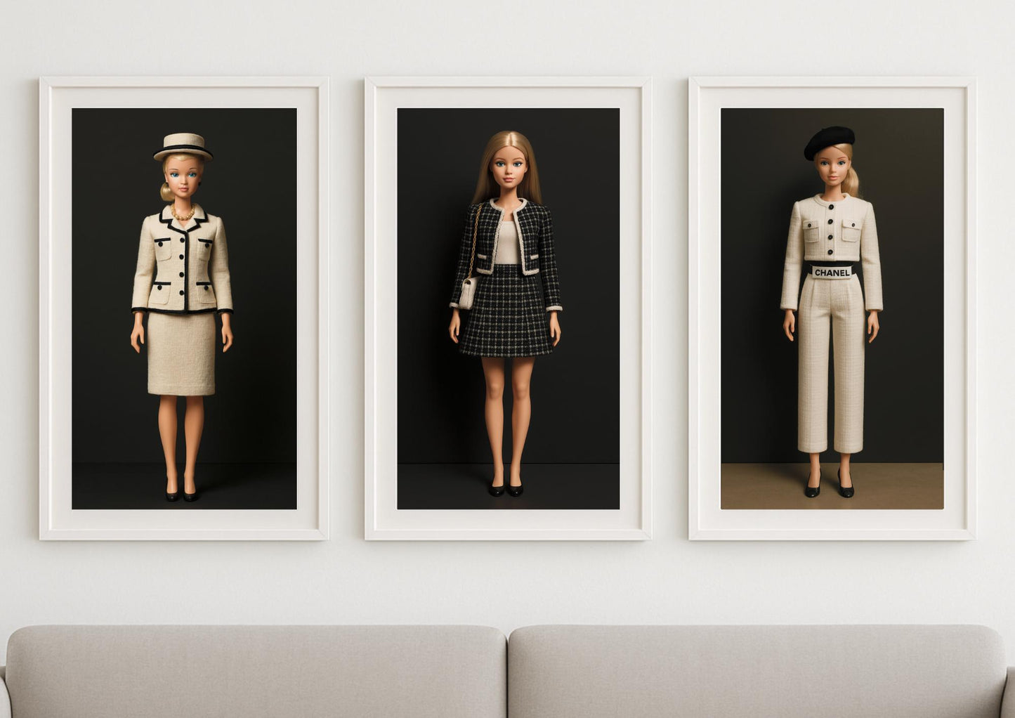 Couture Trio Art Print Set – Modern Fashion Minimalist Wall Art (Set of 3)