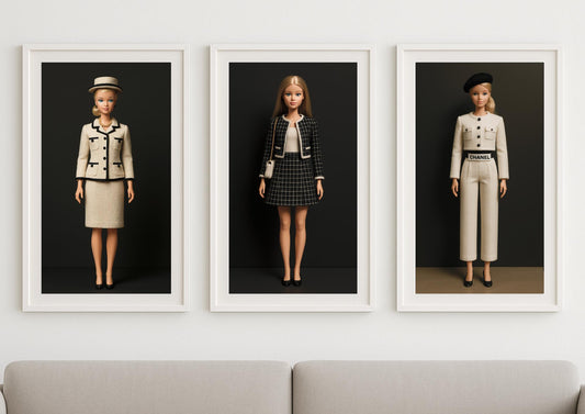 Couture Trio Art Print Set – Modern Fashion Minimalist Wall Art (Set of 3)