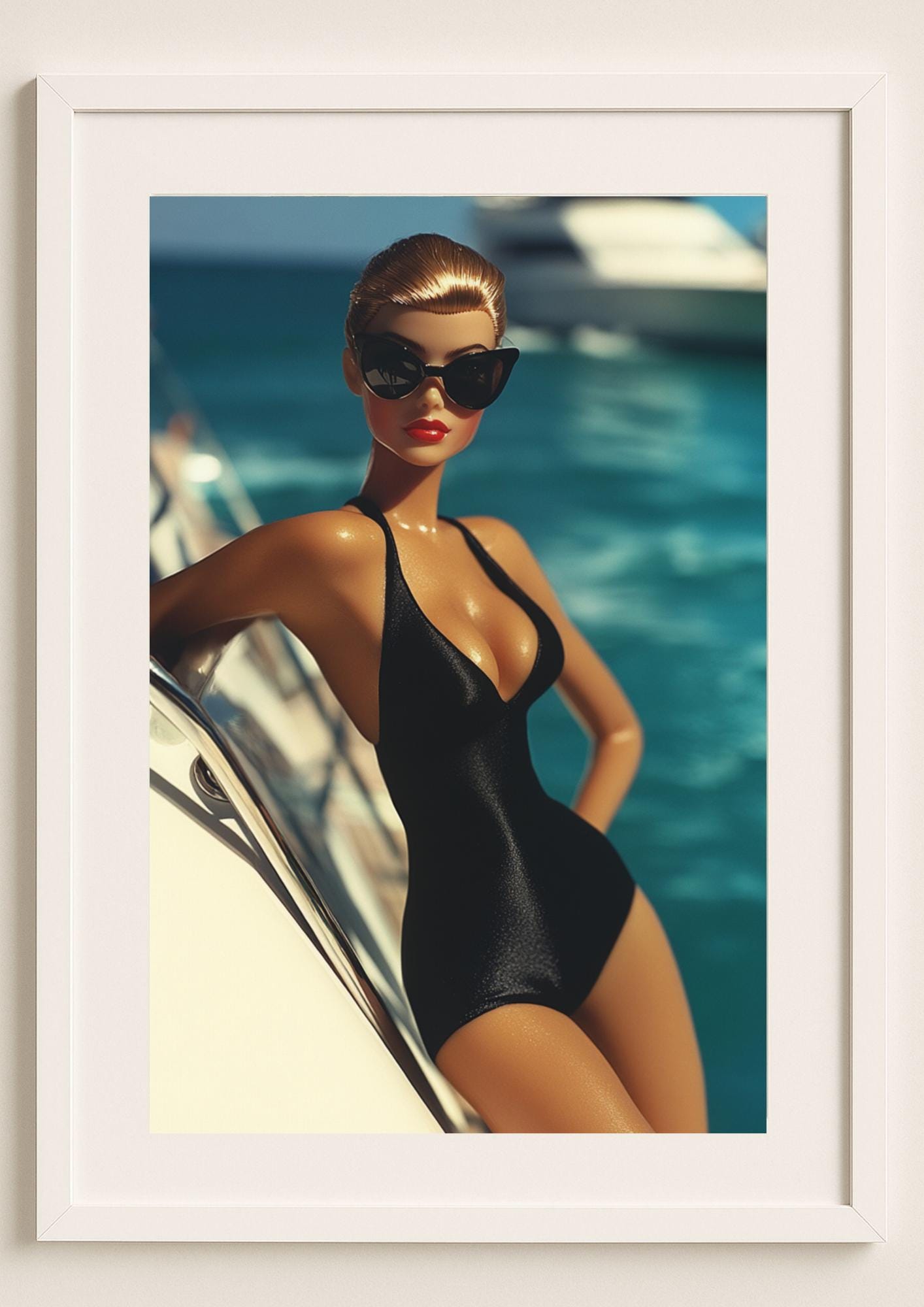 Yacht Glamour Art Print – Slim Aarons Inspired Wall Art