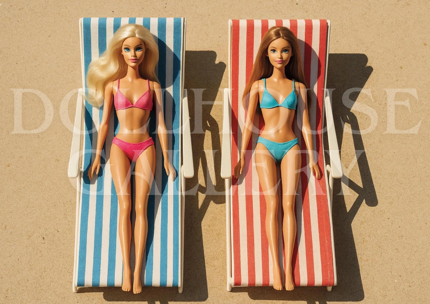 Sunbathing Society Art Print – Modern Retro Beach Wall Art