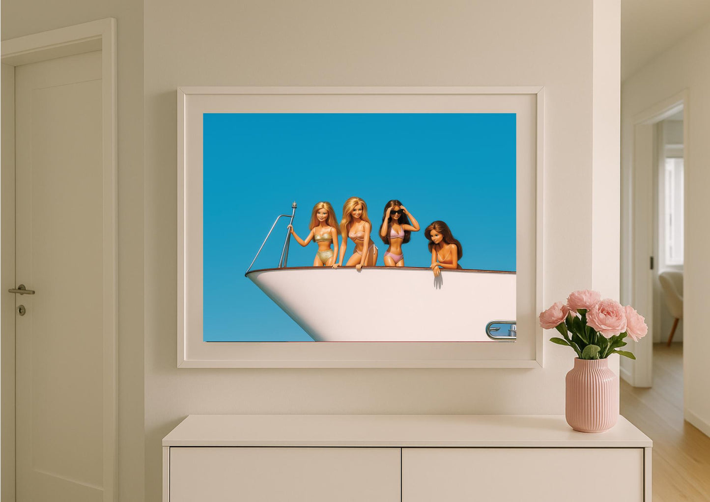 Vintage Coastal Lifestyle Art Print – Slim Aarons Inspired Yacht Scene