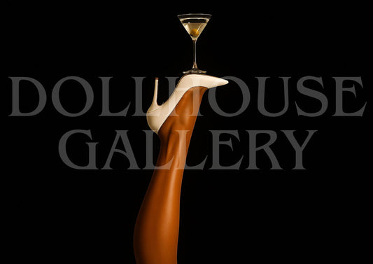 Martini Balance Art Print – Modern Glamour Minimalist Portrait