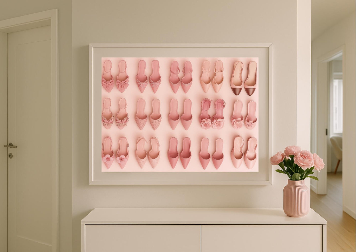 Blush Heels Art Print – Fashion-Inspired Wall Art