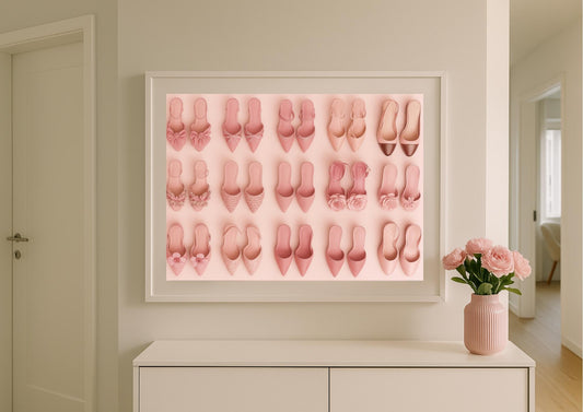 Blush Heels Art Print – Fashion-Inspired Wall Art