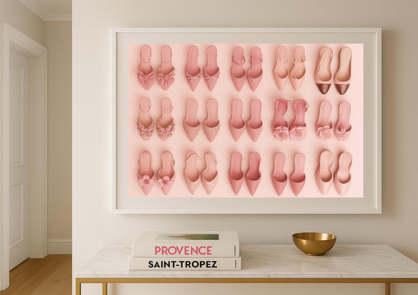 Blush Heels Art Print – Fashion-Inspired Wall Art