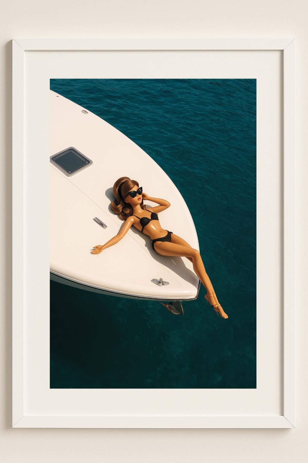 Vintage Yacht Glamour Art Print – Slim Aarons Inspired Coastal Wall Art