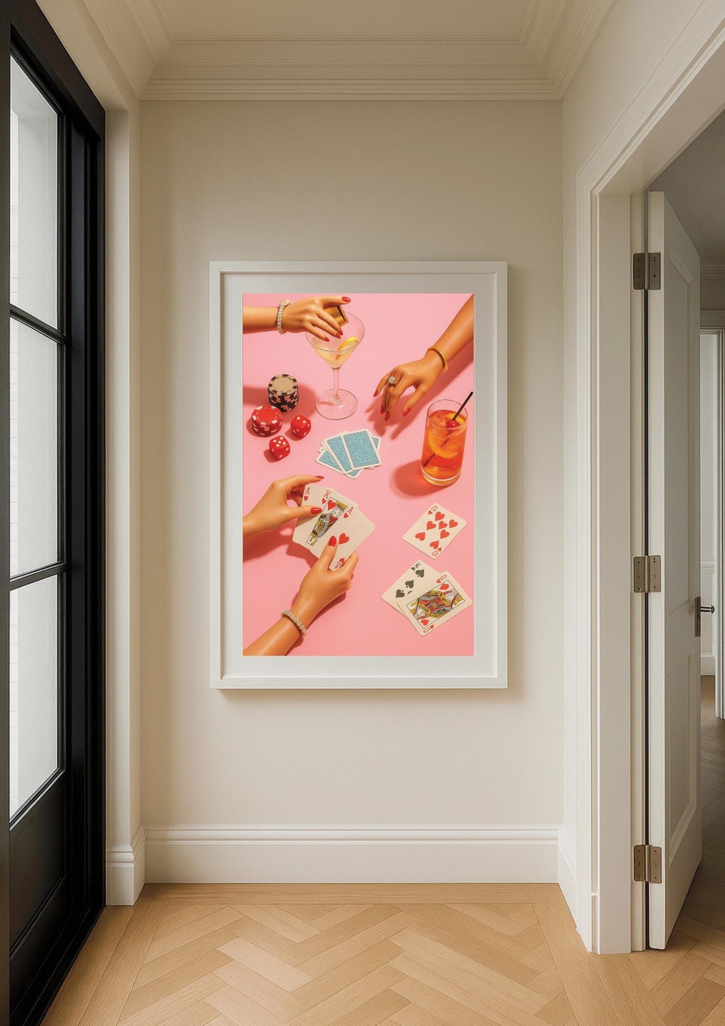 High Stakes Art Print – Glamorous Poker Night Pop Art Wall Decor