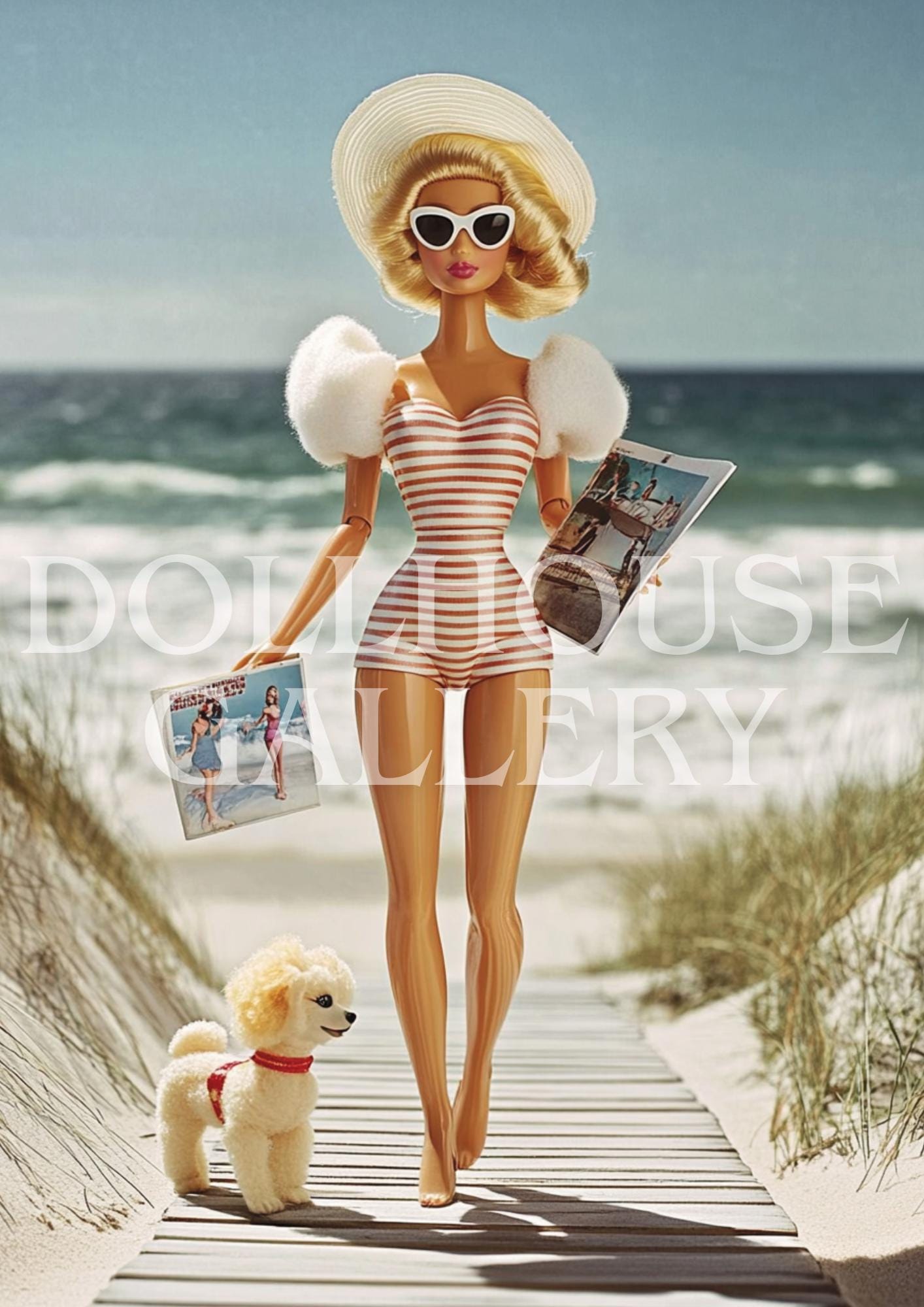Coastal Muse Art Print – Slim Aarons Inspired Seaside Glamour