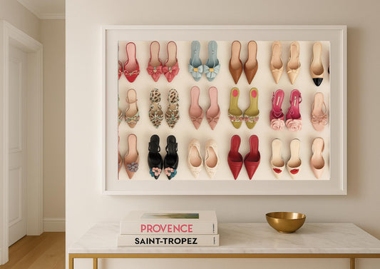 Luxury Shoe Collection Art Print – Chic Modern Wall Art