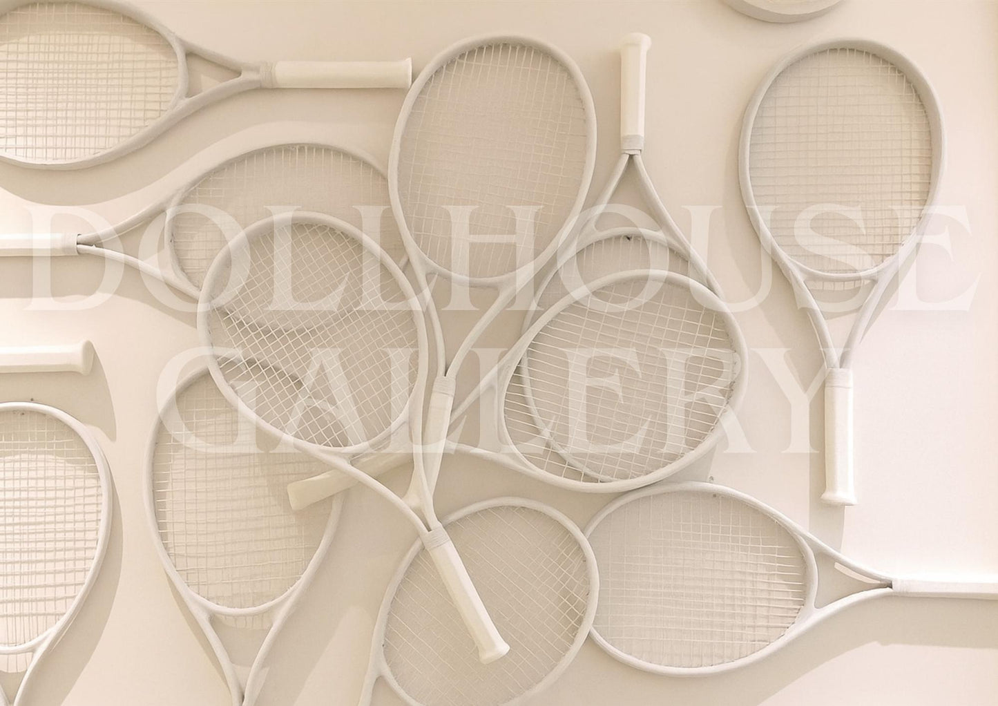 White Rackets Art Print – Minimalist Modern Sports Luxe Wall Art