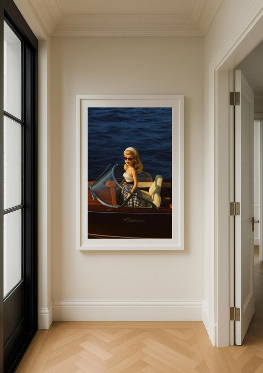 La Dolce Vita Boat Art Print – Slim Aarons Inspired Coastal Glamour Wall Art