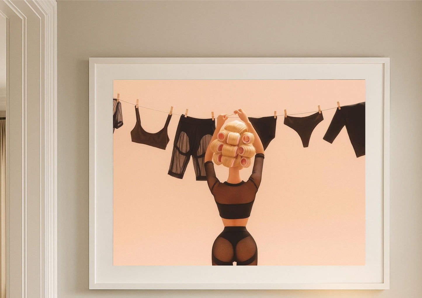 Laundry Day Art Print – Modern Feminine Retro-Inspired Wall Art