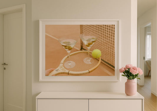 Tennis & Martinis Art Print – Slim Aarons Inspired Vintage Leisure Wall Art
