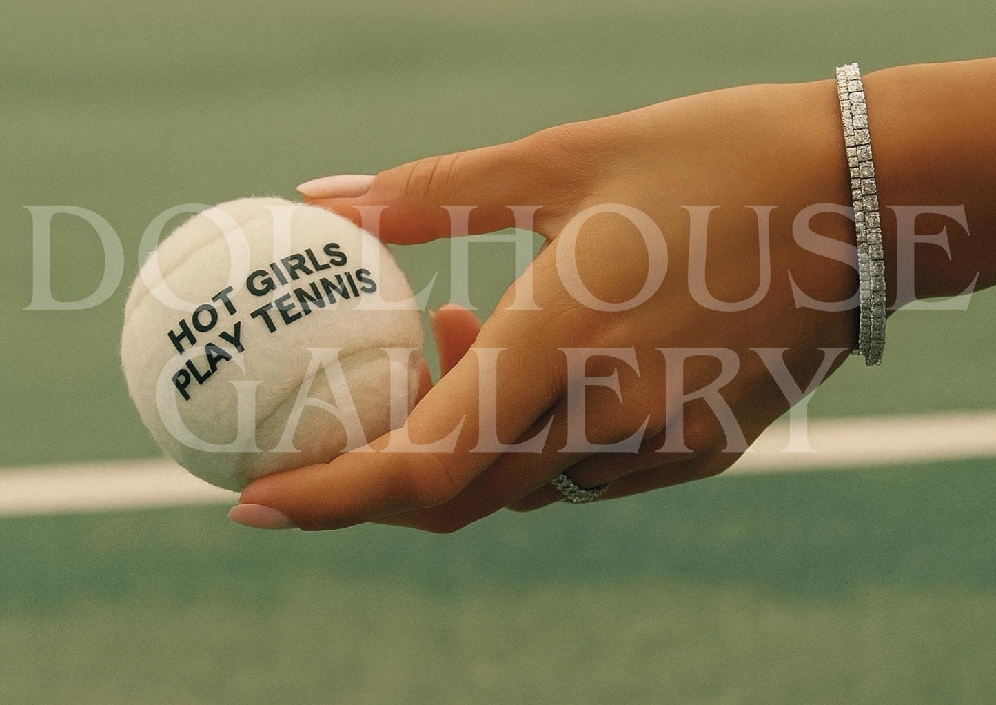 Hot Girls Play Tennis Art Print – Modern Sporty Chic Wall Decor