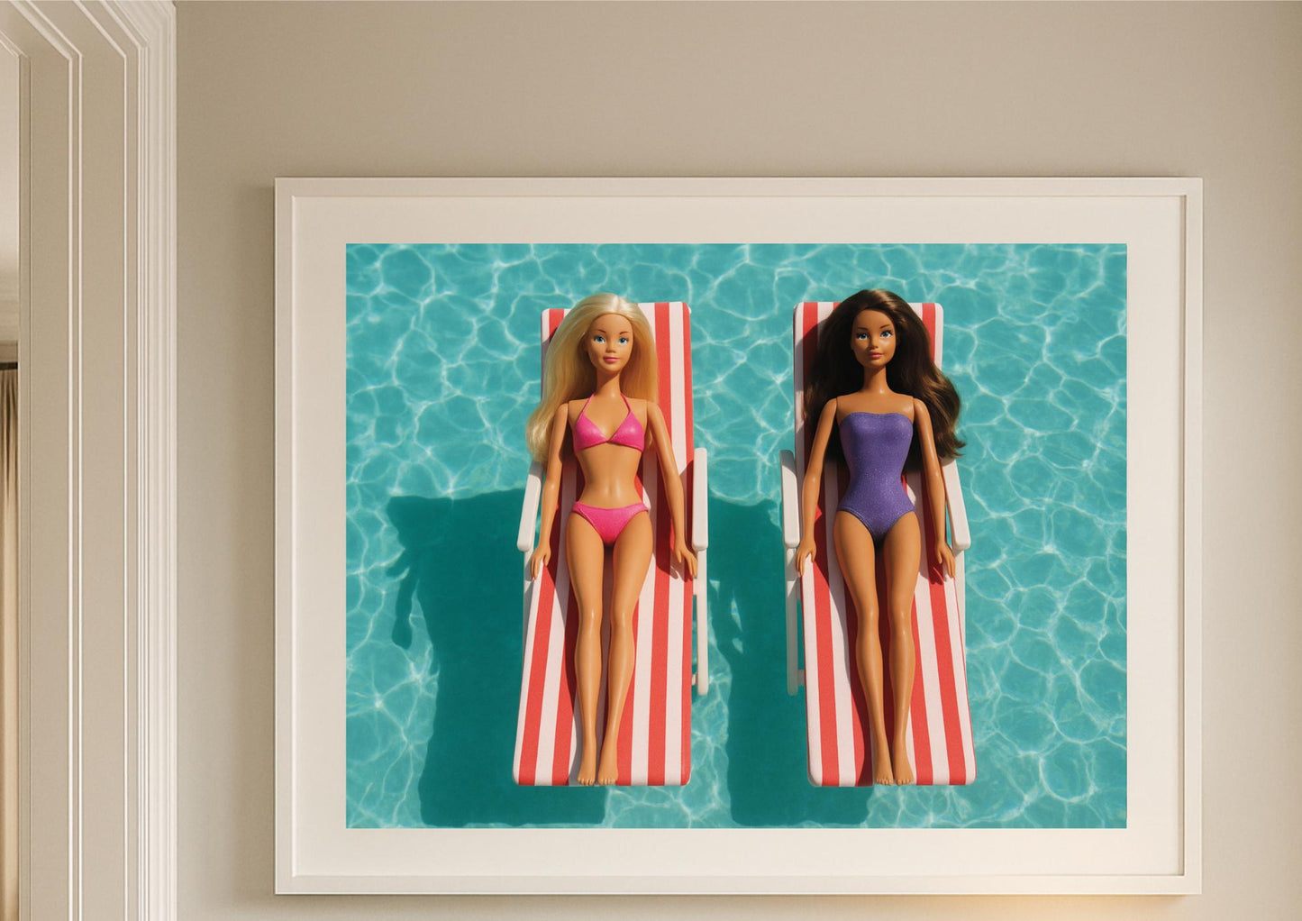 Retro Poolside Art Print – Summer Pop Wall Decor