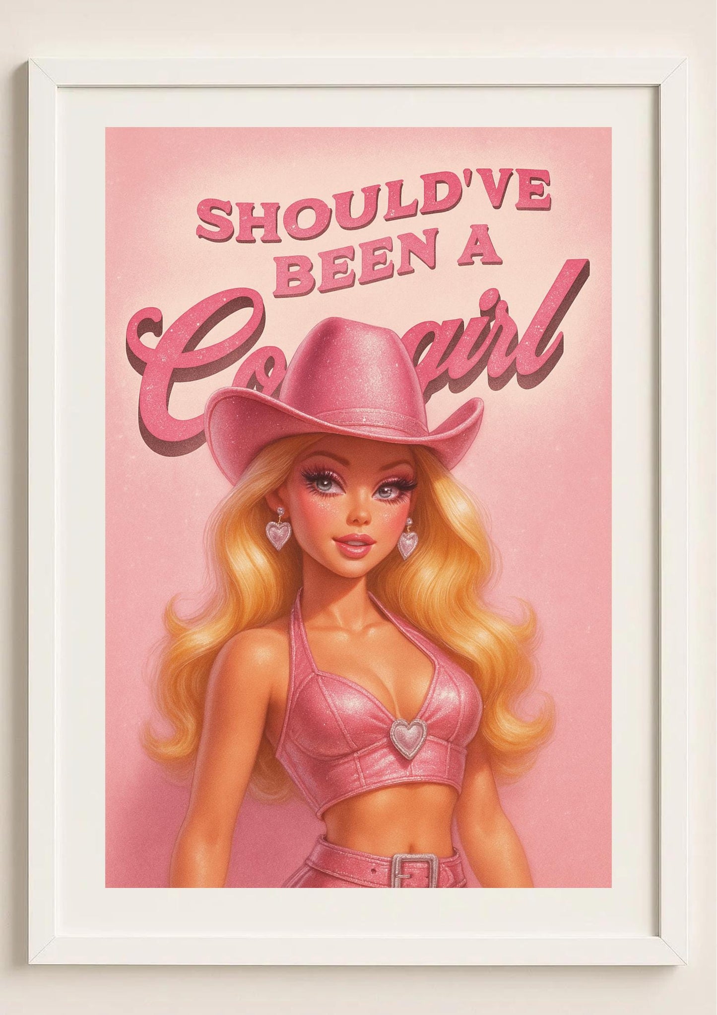 Should’ve Been a Cowgirl Art Print – Modern Western Glam Wall Art